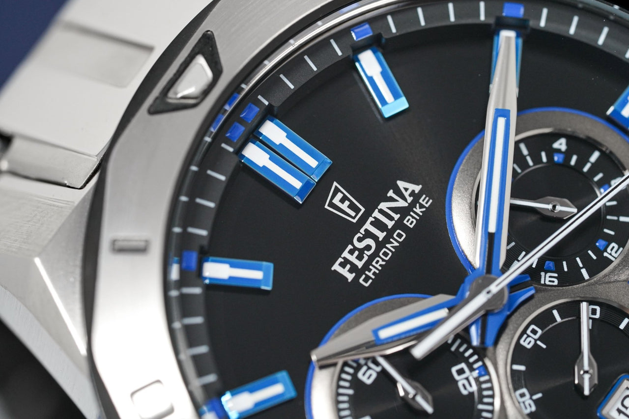 Festina Watch Black Blue Chrono Bike Stainless Steel F20448-5 - Watches & Crystals