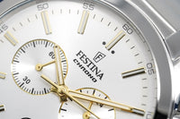 Thumbnail for Festina Watch Silver Gold Chrono Stainless Steel F16826-D - Watches & Crystals