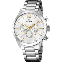 Thumbnail for Festina Watch Silver Gold Timeless Chrono Stainless Steel F20343-1 - Watches & Crystals