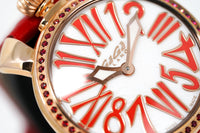 Thumbnail for GaGà Milano Ladies Watch Manuale 35mm Stones Red Topaz 6026.02 - Watches & Crystals