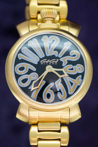 Thumbnail for GaGà Milano Manuale 35mm Yellow Gold Black - Watches & Crystals