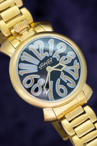 Thumbnail for GaGà Milano Manuale 35mm Yellow Gold Black - Watches & Crystals