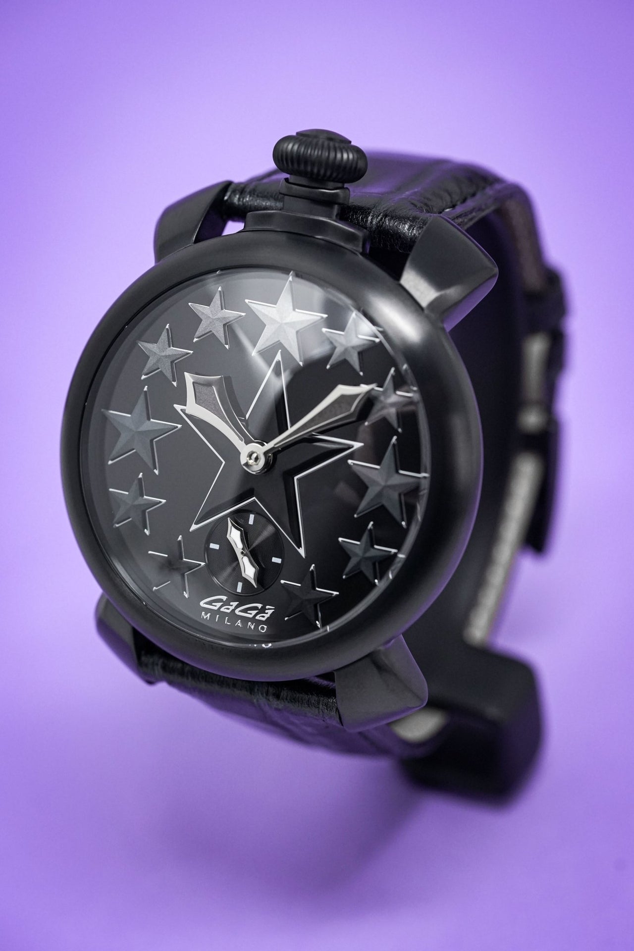 GaGà Milano Manuale 48MM Men's Watch Stars Black PVD - Watches & Crystals