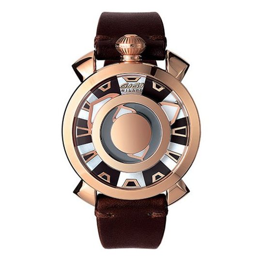 Gagà Milano Men's Automatic Watch Manuale Mysterious 48mm Rose Gold 9091.01 - Watches & Crystals