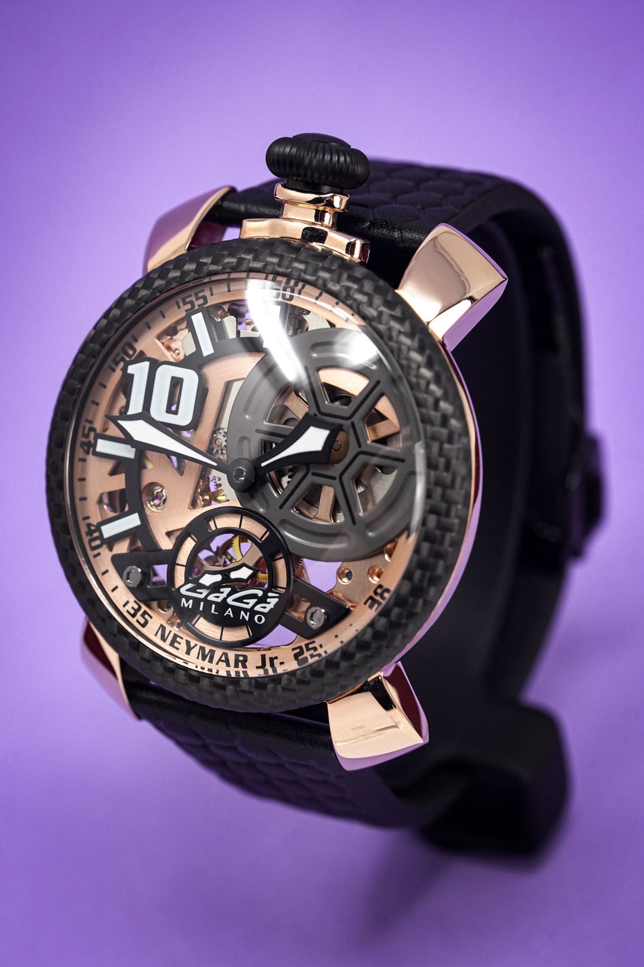 Gaga Milano Neymar Jr. Skeleton Rose Gold Limited Edition - Watches & Crystals