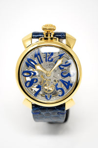 Thumbnail for GaGà Milano Skeleton 48MM Gold Blue - Watches & Crystals