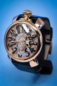 Thumbnail for GaGà Milano Skeleton 48MM Rose Gold Black - Watches & Crystals