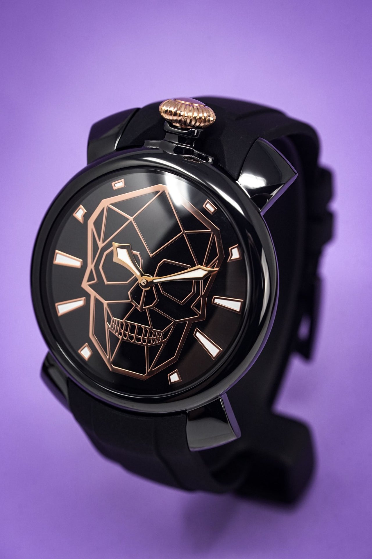 Bionic Watch Gaga Milano Watch Slim 46 Bionic Skull Black PVD 5082.BS01 – Watches ...
