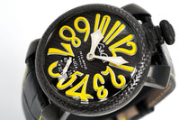 Thumbnail for Gagà Milano Watch Manuale 48mm Carbon Fibre Yellow 5016.02 - Watches & Crystals