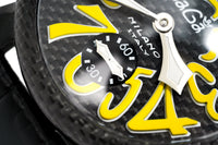 Thumbnail for Gagà Milano Watch Manuale 48mm Carbon Fibre Yellow 5016.02 - Watches & Crystals