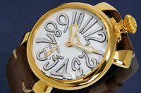 Thumbnail for Gagà Milano Watch Manuale 48mm Special Edition Gold Brown 5018.02 - Watches & Crystals