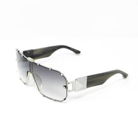 Thumbnail for Giles Deacon Sunglasses Shield Black Horn Silver With Category 3 Grey Graduated Lenses 9GILES1C2BLACK - Watches & Crystals