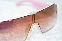 Thumbnail for Giles Deacon Sunglasses Shield Pink/White Gold With Category 3 Gold Mirror Graduated Lenses 9GILES1C5PINK - Watches & Crystals