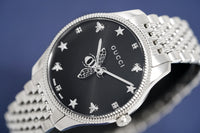 Thumbnail for Gucci Watch G-Timeless 36mm Slim Bee Silver YA1264154 - Watches & Crystals