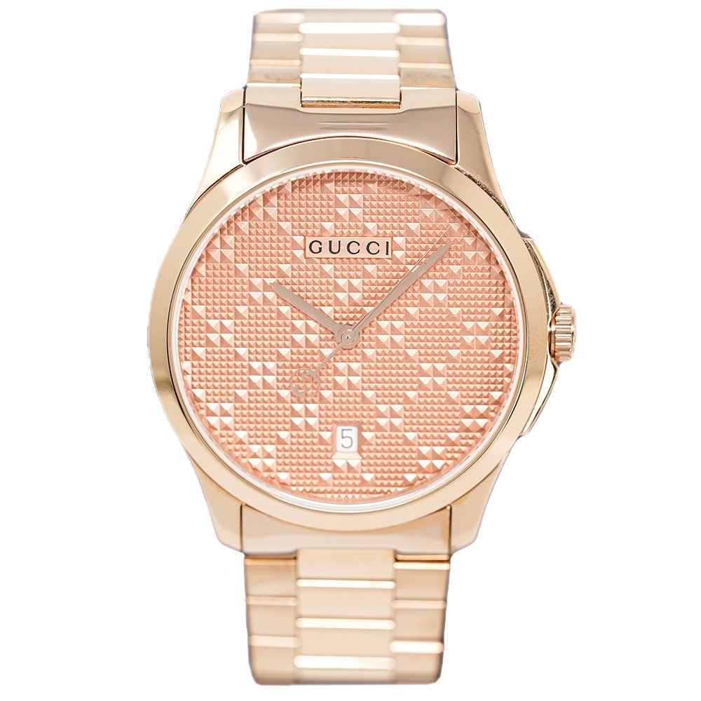 Gucci Watch G-Timeless 38mm Stud Print Rose Gold YA126482 - Watches & Crystals