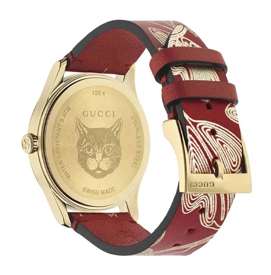 Gucci Watch G-Timeless Ladies 38mm Butterfly Red YA1264054 - Watches & Crystals