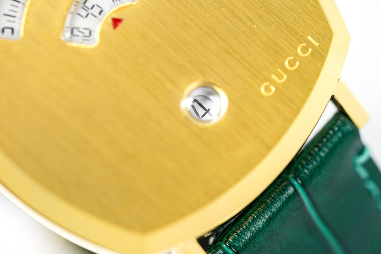 Gucci Watch Grip 38mm Yellow Gold Green Alligator YGA15038 - Watches & Crystals