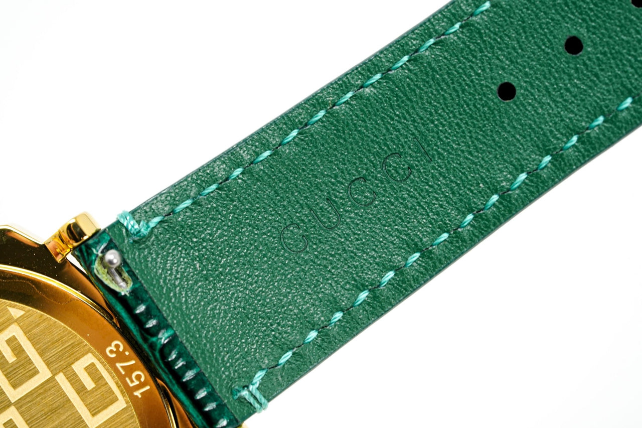Gucci Watch Grip 38mm Yellow Gold Green Alligator YGA15038 - Watches & Crystals