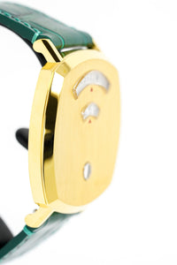 Thumbnail for Gucci Watch Grip 38mm Yellow Gold Green Alligator YGA15038 - Watches & Crystals