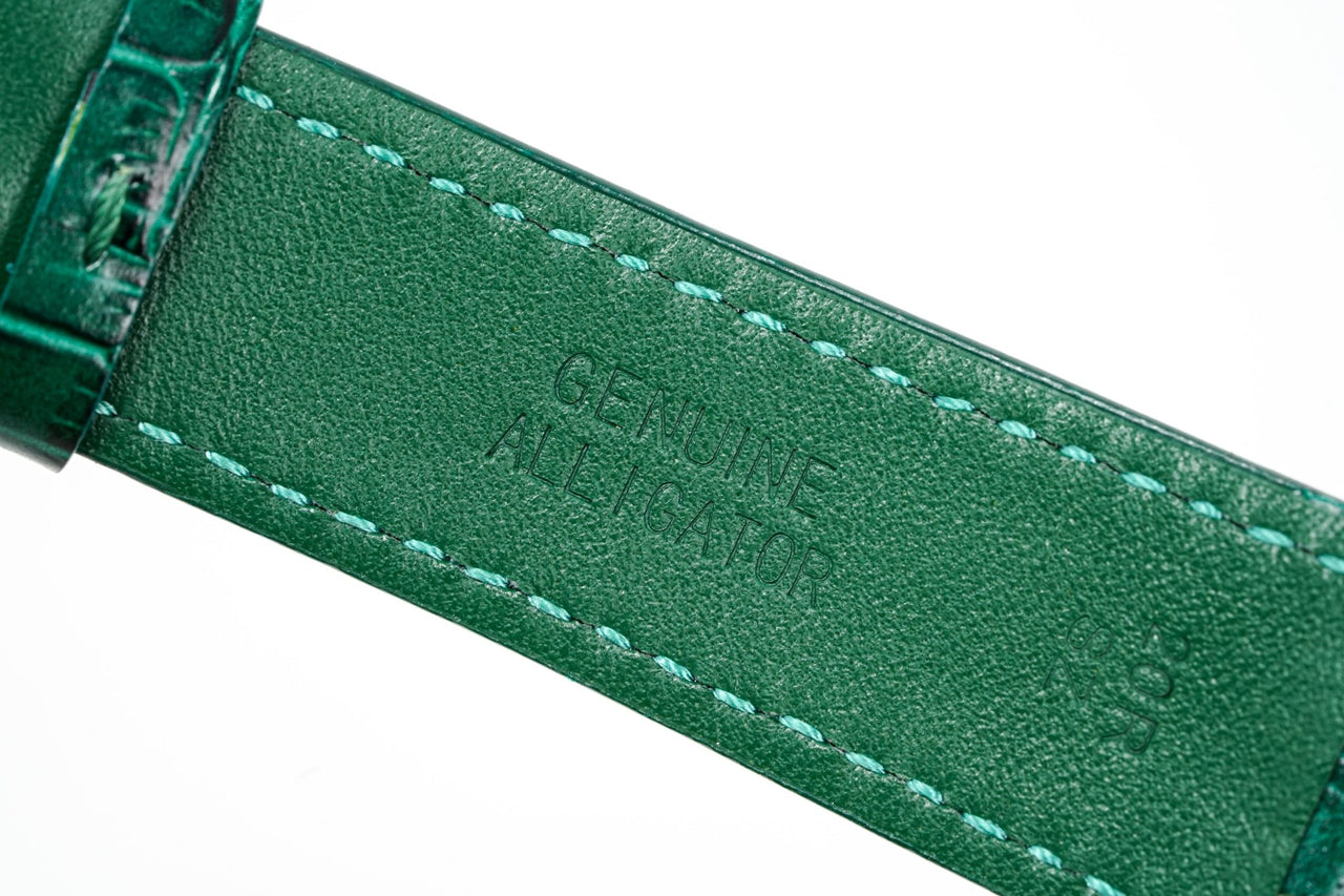 Gucci Watch Grip 38mm Yellow Gold Green Alligator YGA15038 - Watches & Crystals