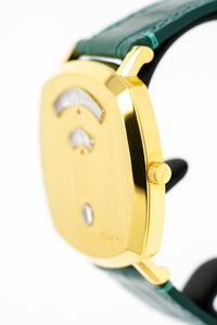 Thumbnail for Gucci Watch Grip 38mm Yellow Gold Green Alligator YGA15038 - Watches & Crystals