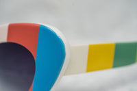 Thumbnail for Jeremy Scott Sunglasses Cat Eye Multicoloured Bars With Grey Category 3 Graduated Lenses JSCATEYEC2SUN - Watches & Crystals