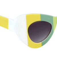 Thumbnail for Jeremy Scott Sunglasses Cat Eye Multicoloured Bars With Grey Category 3 Graduated Lenses JSCATEYEC2SUN - Watches & Crystals