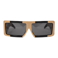 Thumbnail for Jeremy Scott Sunglasses Rectangular Big Tut Brown & Black with Grey CAT3 Lenses 6JSBIGTUTGOLDBLACK - Watches & Crystals