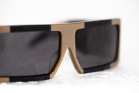 Thumbnail for Jeremy Scott Sunglasses Rectangular Big Tut Brown & Black with Grey CAT3 Lenses 6JSBIGTUTGOLDBLACK - Watches & Crystals