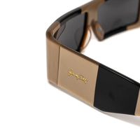 Thumbnail for Jeremy Scott Sunglasses Rectangular Big Tut Brown & Black with Grey CAT3 Lenses 6JSBIGTUTGOLDBLACK - Watches & Crystals