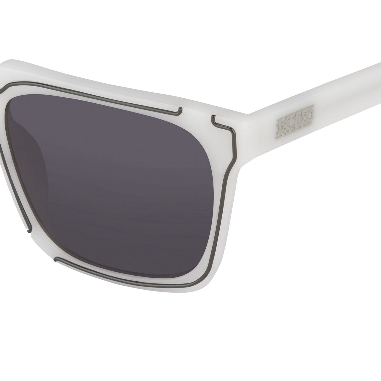 Kokon To Zai Sunglasses D-Frame Unisex White With Silver CAT3 Grey Lenses KTZ14C3SUN - Watches & Crystals