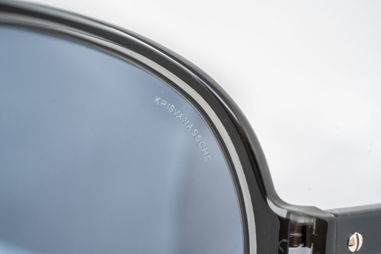 Kris Van Assche Sunglasses Black with Blue Mirror Lenses Category 3 - KVA78C5SUN - Watches & Crystals