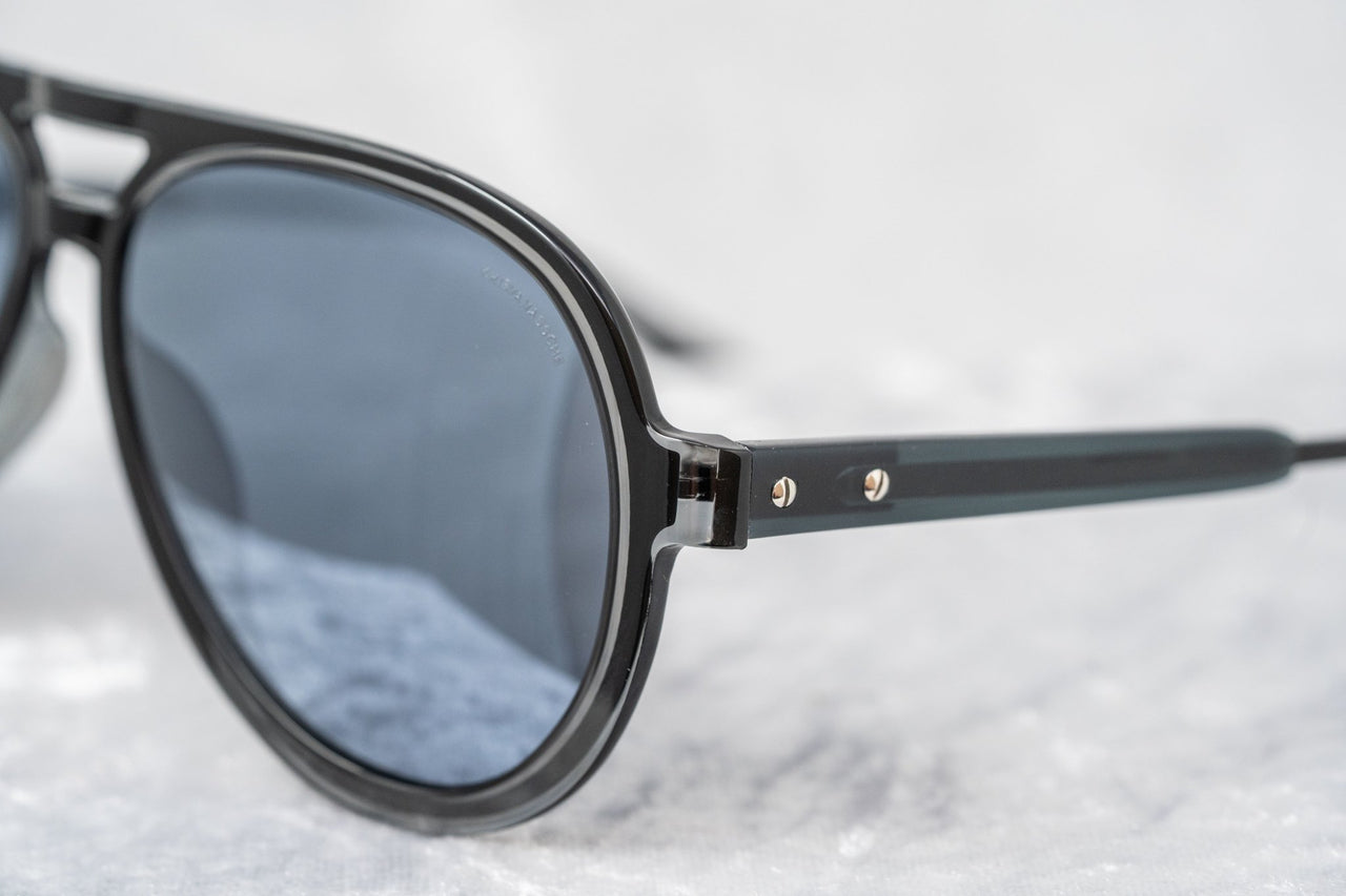 Kris Van Assche Sunglasses Black with Blue Mirror Lenses Category 3 - KVA78C5SUN - Watches & Crystals