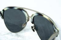 Thumbnail for Kris Van Assche Sunglasses Brown Horn Brushed Silver and Blue Mirror Lenses Category 3 - KVA74C4SUN - Watches & Crystals
