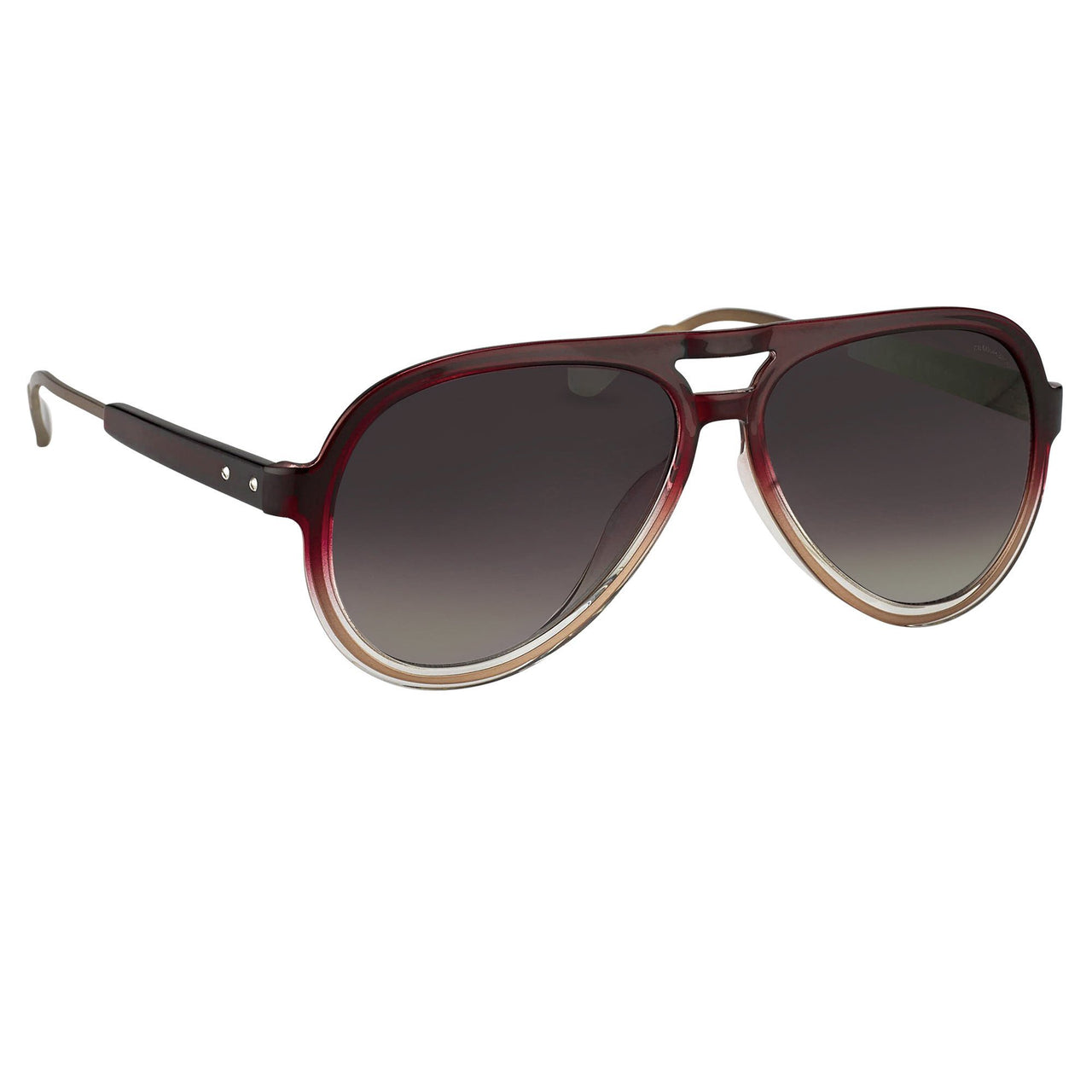 Kris Van Assche Sunglasses Burgundy Clear and Brown Graduated Lenses - KVA78C2SUN - Watches & Crystals