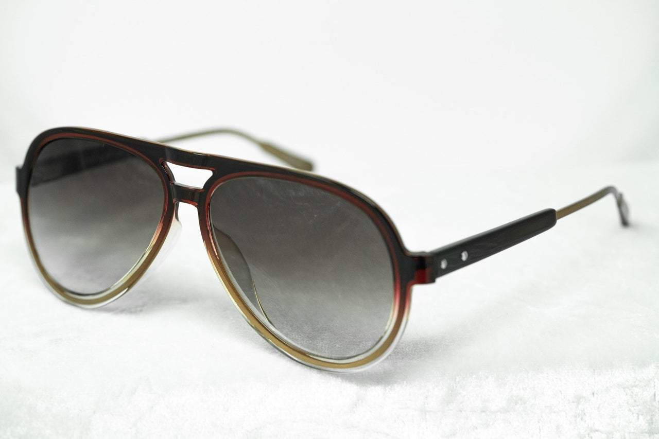 Kris Van Assche Sunglasses Burgundy Clear and Brown Graduated Lenses - KVA78C2SUN - Watches & Crystals