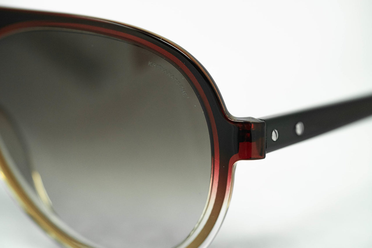 Kris Van Assche Sunglasses Burgundy Clear and Brown Graduated Lenses - KVA78C2SUN - Watches & Crystals