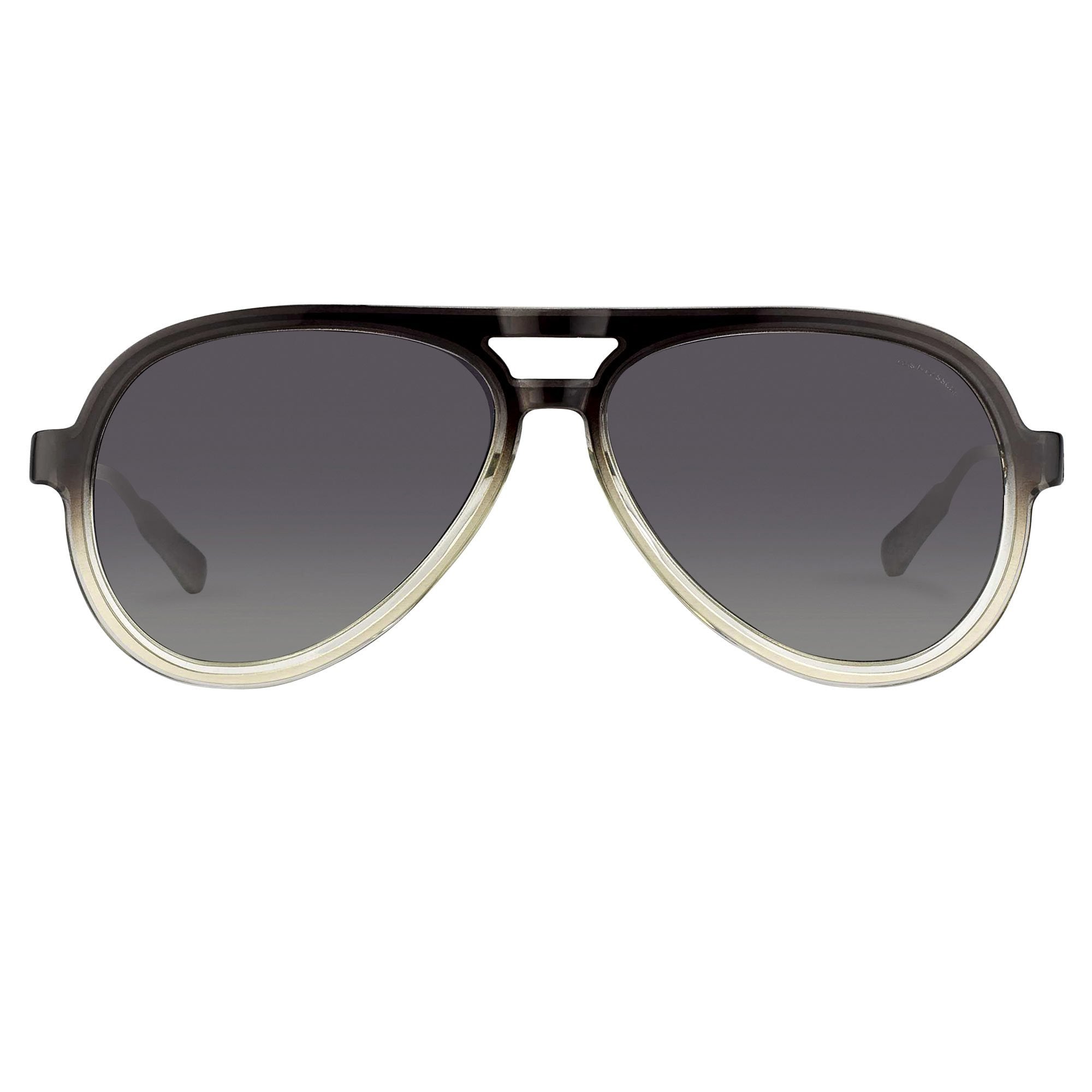 Kris Van Assche Sunglasses Titanium Dark Grey Clear With Purple Graduated Lenses - KVA78C1SUN - Watches & Crystals