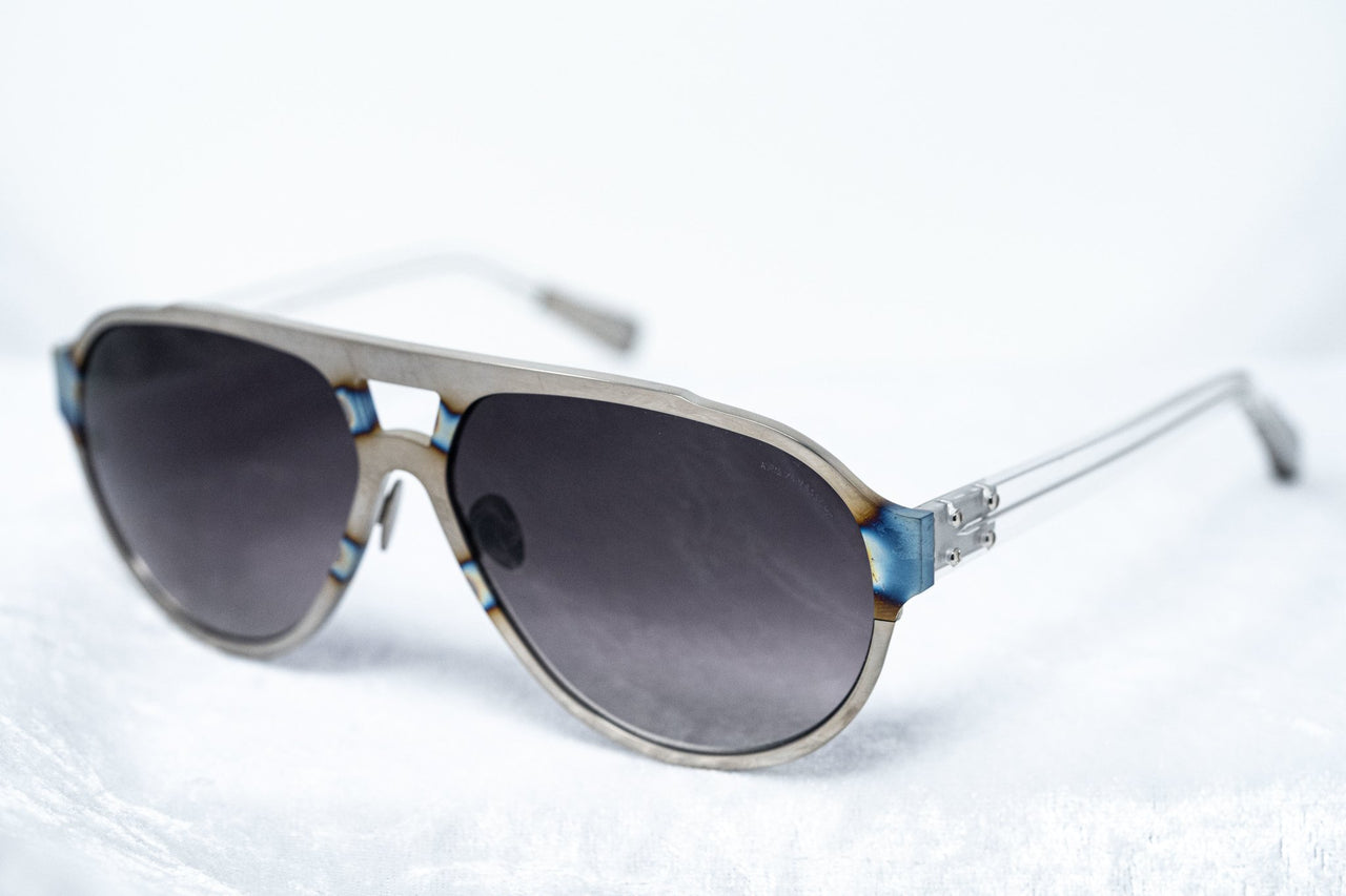 Kris Van Assche Sunglasses Titanium Unisex Purple Grey Graduated Lenses Category 3 - KVA1C5SUN - Watches & Crystals