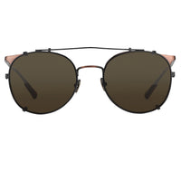 Thumbnail for Kris Van Assche Sunglasses Unisex Oval Brushed Bronze Black Clip-On and Grey Lenses Category 3 - KVA69C1SUN - Watches & Crystals