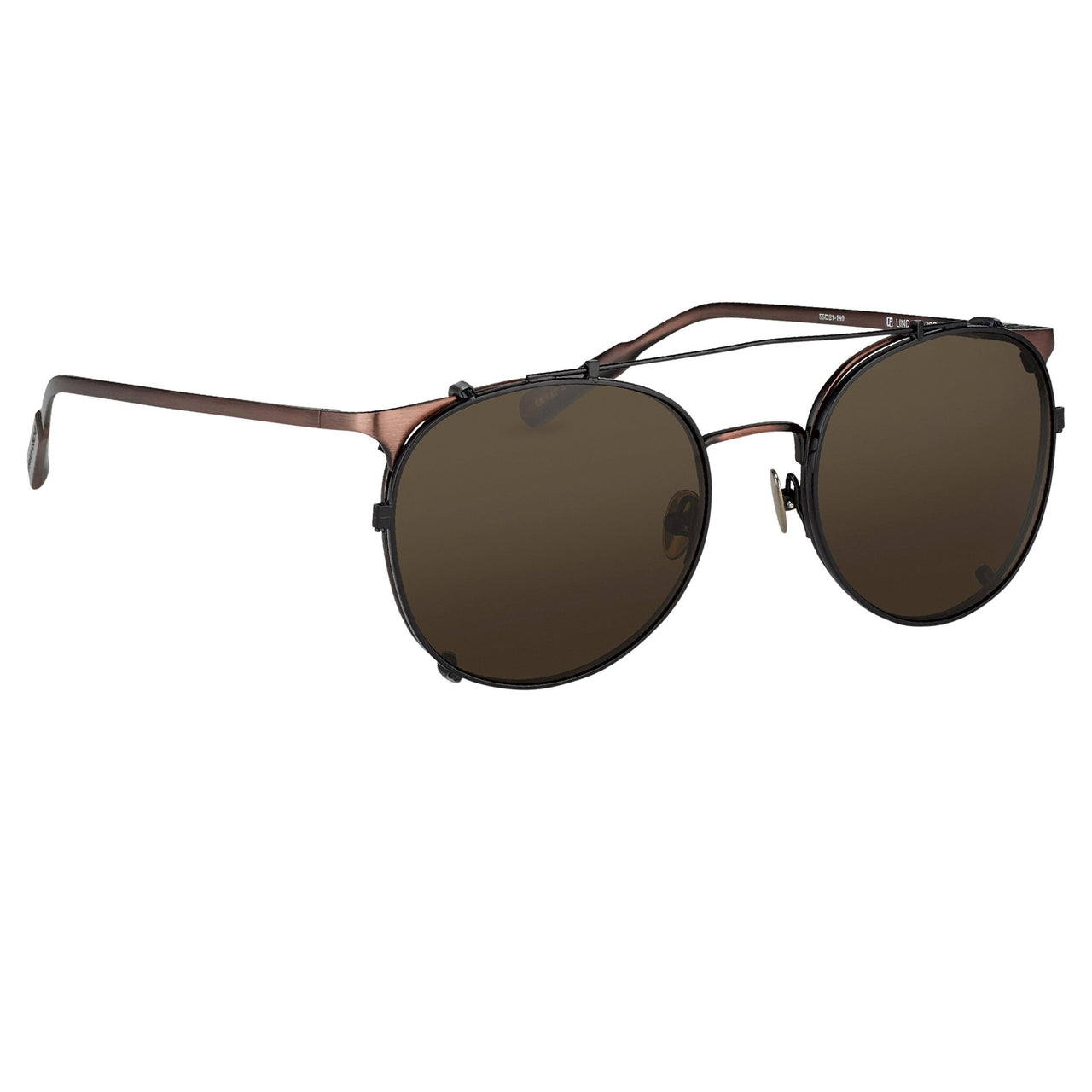 Kris Van Assche Sunglasses Unisex Oval Brushed Bronze Black Clip-On and Grey Lenses Category 3 - KVA69C1SUN - Watches & Crystals