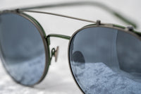 Thumbnail for Kris Van Assche Sunglasses Unisex Oval Green and Flash Mirror Clip-On Lenses Category 3 - KVA69C6SUN - Watches & Crystals