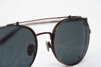Thumbnail for Kris Van Assche Sunglasses Unisex Oval Matte Burgundy Bronze Clip-On and Grey Lenses Category 3 - KVA69C5SUN - Watches & Crystals