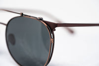 Thumbnail for Kris Van Assche Sunglasses Unisex Oval Matte Burgundy Bronze Clip-On and Grey Lenses Category 3 - KVA69C5SUN - Watches & Crystals