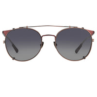 Thumbnail for Kris Van Assche Sunglasses Unisex Oval Matte Burgundy Bronze Clip-On and Grey Lenses Category 3 - KVA69C5SUN - Watches & Crystals