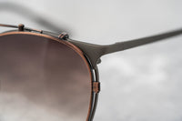 Thumbnail for Kris Van Assche Sunglasses Unisex Oval Matte Grey Bronze Clip-On with Grey Graduated Lenses Category 2 - KVA69C3SUN - Watches & Crystals