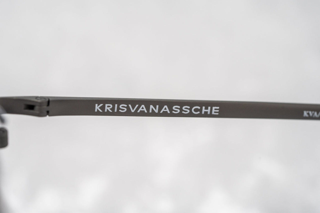 Kris Van Assche Sunglasses Unisex Oval Matte Grey Bronze Clip-On with Grey Graduated Lenses Category 2 - KVA69C3SUN - Watches & Crystals