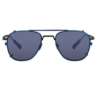 Thumbnail for Kris Van Assche Sunglasses Unisex Rectangular Titanium Matte Black Blue Clip-On with Blue Lenses - KVA92C4SUN - Watches & Crystals
