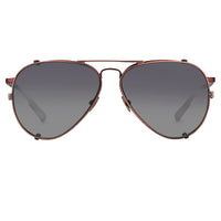 Thumbnail for Kris Van Assche Sunglasses Unisex Red and Bronze with Green Clip-On Lenses Category 3 - KVA81C5SUN - Watches & Crystals