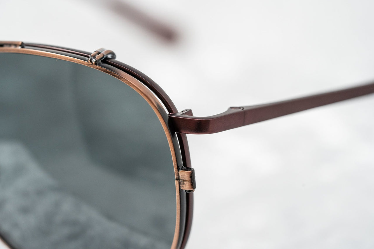 Kris Van Assche Sunglasses Unisex Red and Bronze with Green Clip-On Lenses Category 3 - KVA81C5SUN - Watches & Crystals